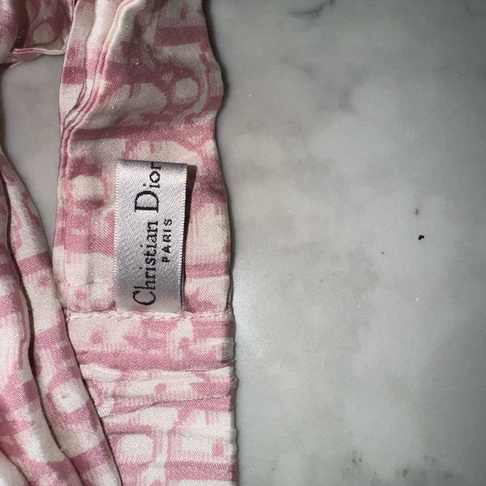 Auth Dior Pink Oblique Silk Headband - Vintage - Picture 4 of 7